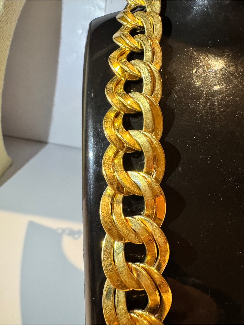 MONET vintage Chunky Cuban Link Necklace – - Picture 4 of 13